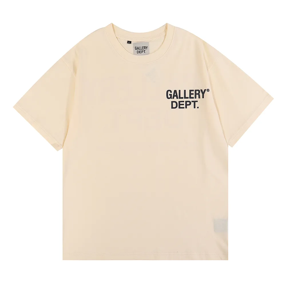 No. 6001, batch 96, GALLERY DEPT HOLLYWOOD, CA. Basic short sleeves. Selected 230g 32-count smooth double yarn fabric, fine workmanship and superb quality! The fit is loose and super comfortable to wear, and the size is 2 sizes larger than the normal domestic size. Color: black, white; Size: S M L
